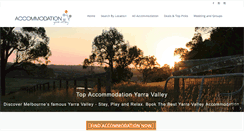 Desktop Screenshot of accommodationyarravalley.net